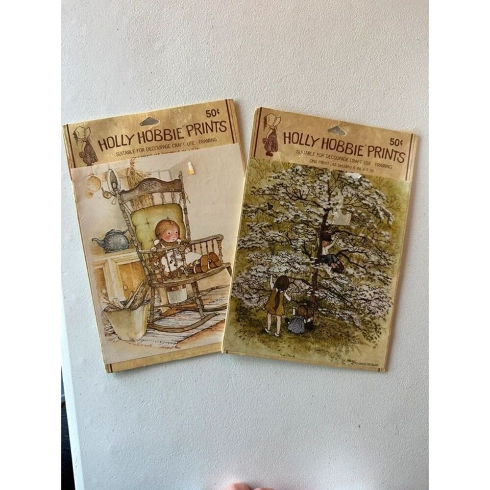 Vintage Holly Hobbie art prints paper crafting 70’s 80’s
